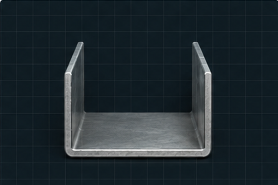 C section — a metal U-channel