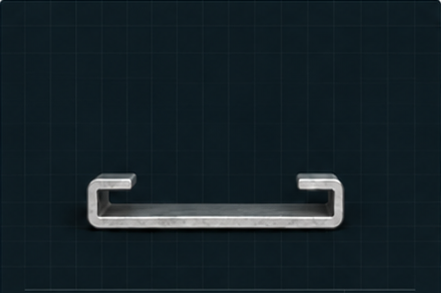Weather strip — a metal channel with inturned lips